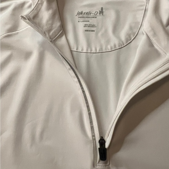 johnnie-O Men’s White Quarter Zip Performance Pullover Size XL - Picture 6 of 8